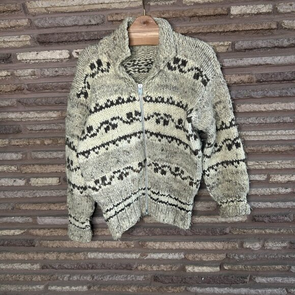 Vintage Authentic Cowichan Unisex Full Zip Cardigan Sweater - Picture 6 of 6